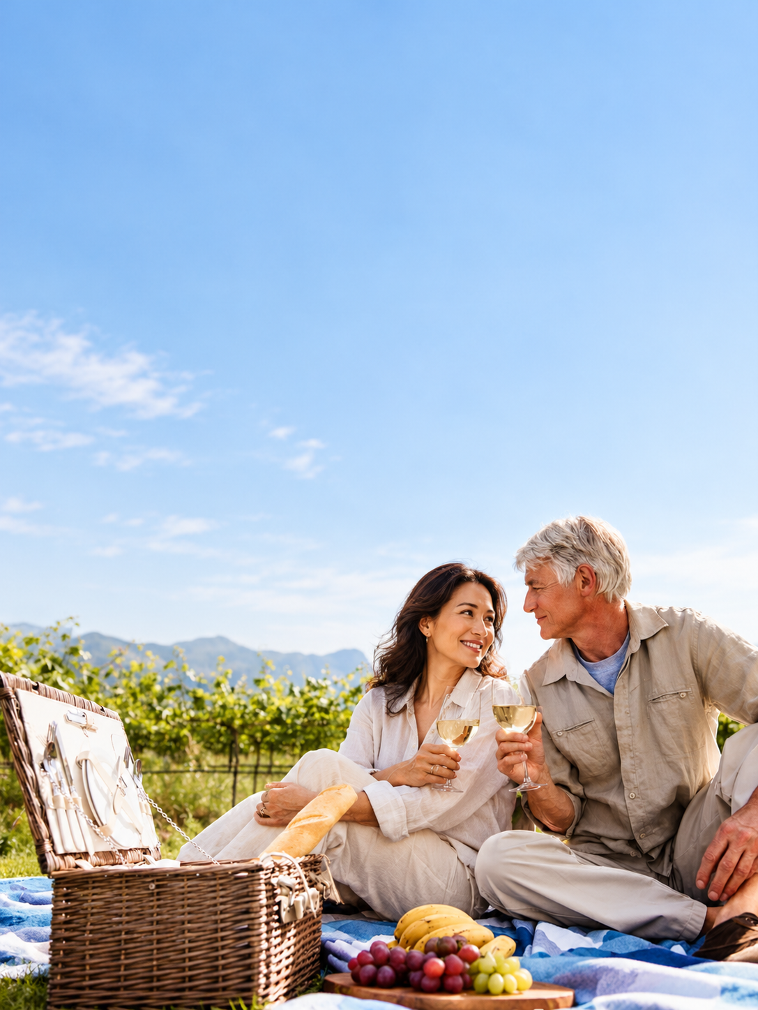 Couple at vineyard